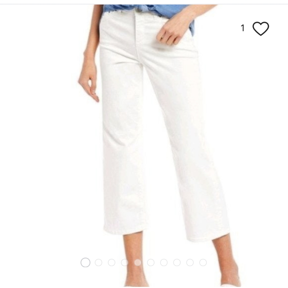 Chelsea & Violet White Jeans High-Waist cropped SZ 31 NWT new